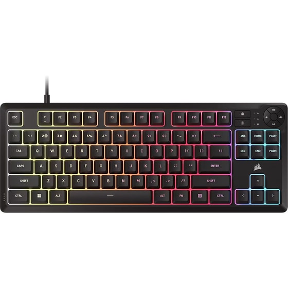 Corsair Gaming K55 Core Tkl  Μηχανικό Ενσύρματο RGB πληκτρολόγιο - Μαύρο (US)