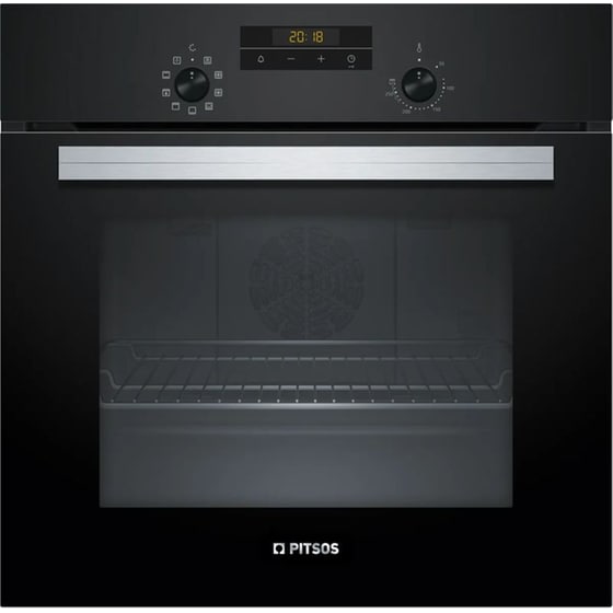 PITSOS PH12M41B0 66 Lt Μαύρο Εντοιχιζόμενος Φούρνος Άνω Πάγκου