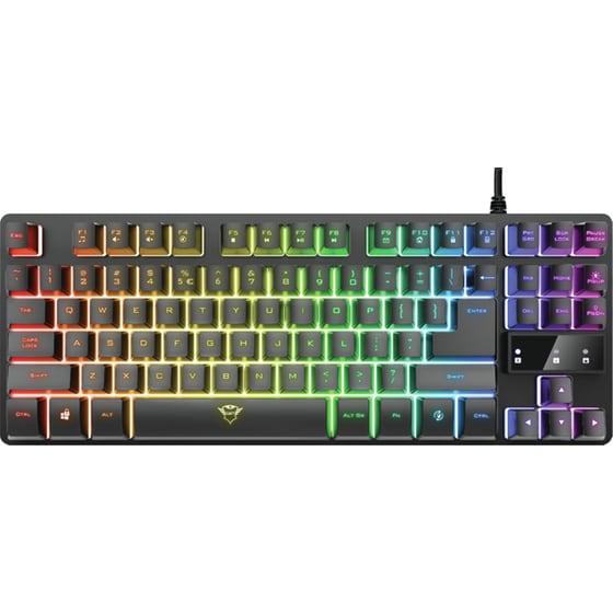 Trust GXT833 Thado TKL Ενσύρματο Gaming Μηχανικό Πληκτρολόγιο Tenkeyless με RGB φωτισμό (Αγγλικό US)