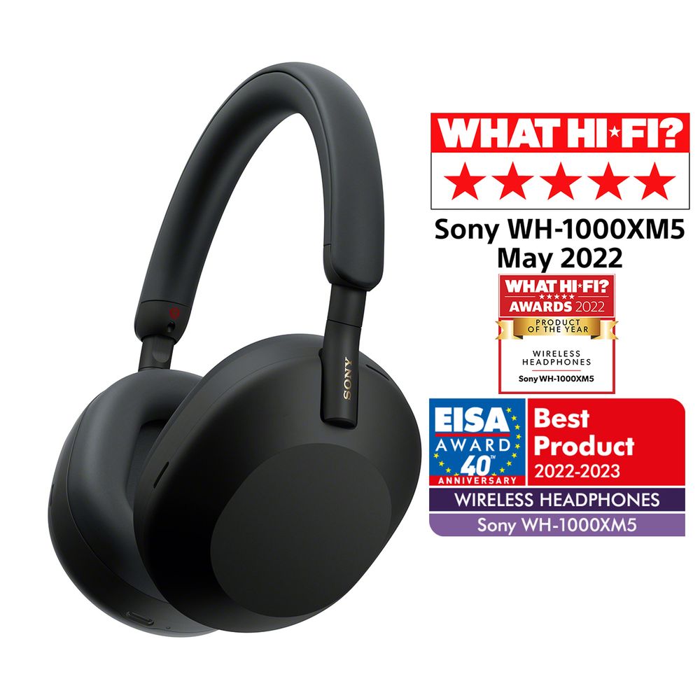 Sony WH-1000XM5 Noise Cancelling Wireless Headphones Black