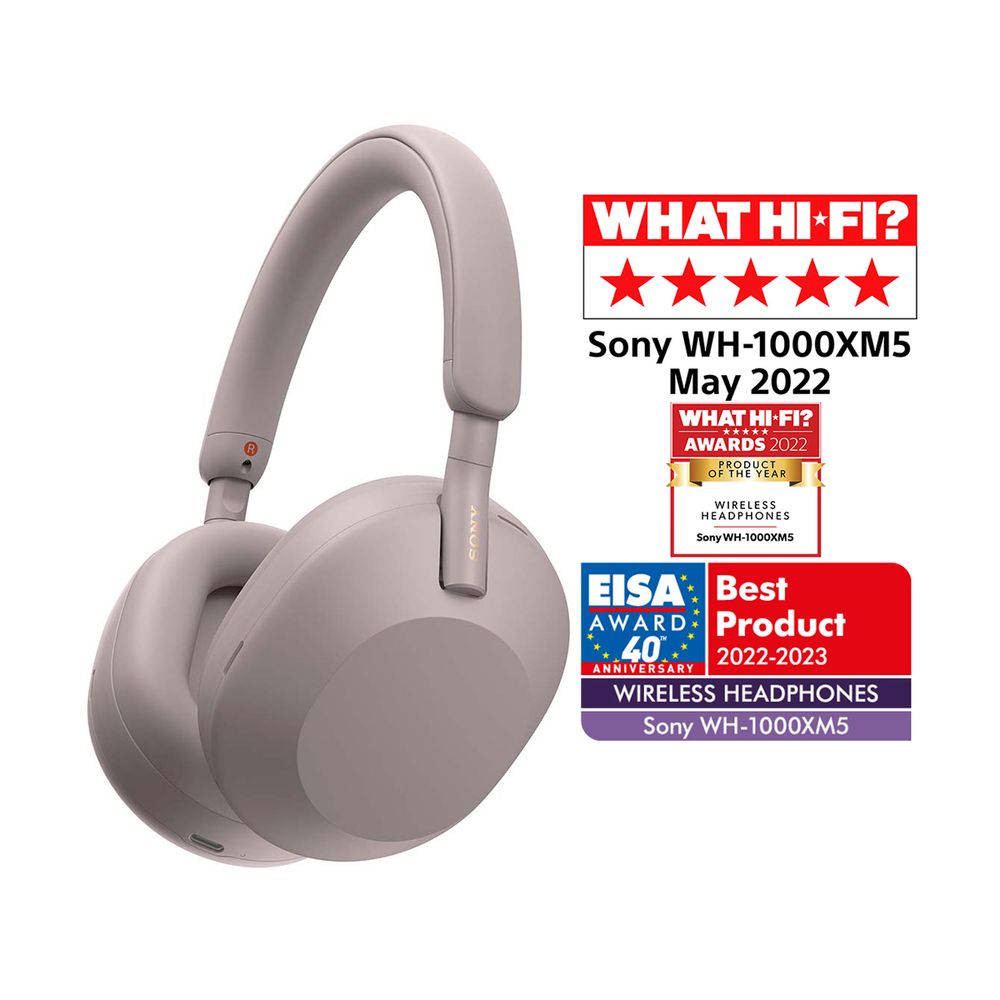 Sony WH-1000XM5 Noise Cancelling Wireless Headphones Smoky Pink