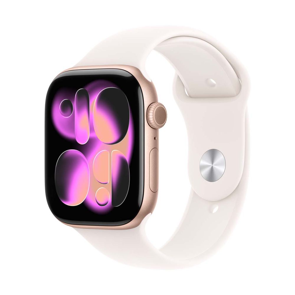 Apple Watch Series 11 GPS 42mm Rose Gold Aluminium Case με Light Blush Sport Band - S/M