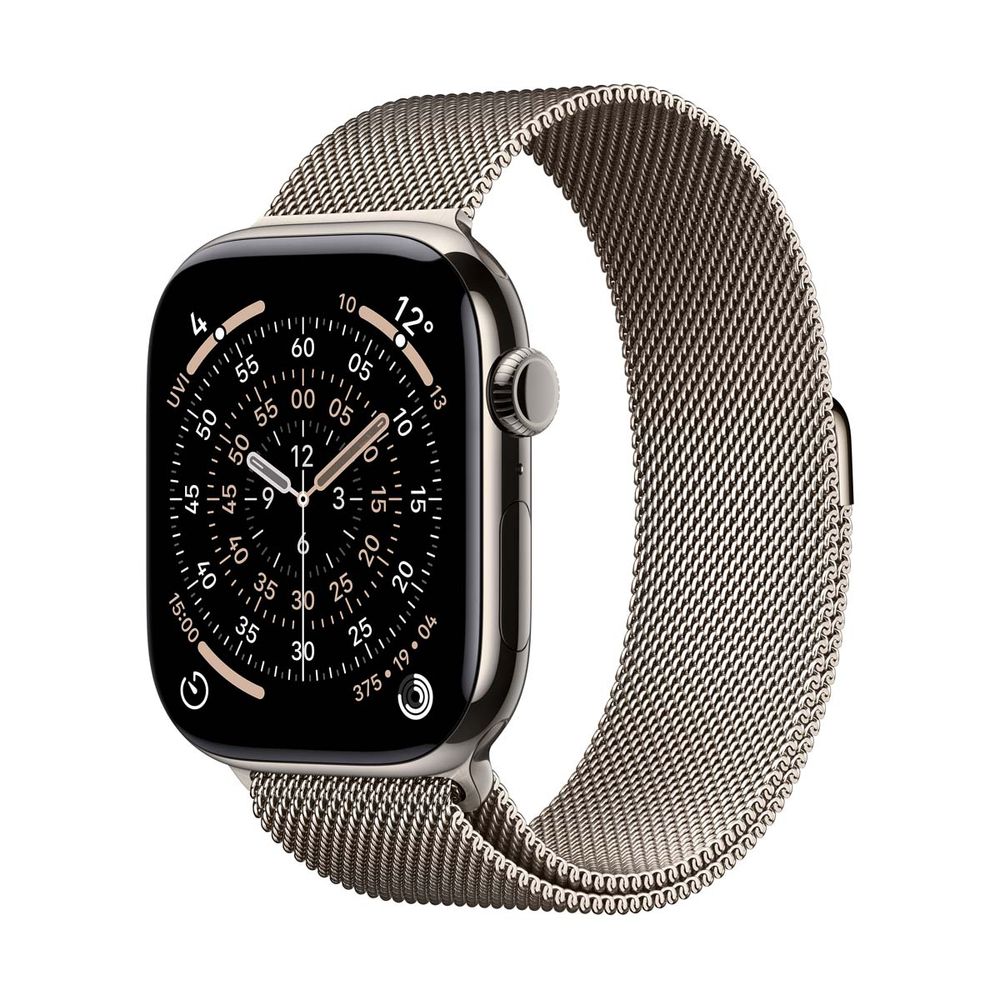 Apple Watch Series 11 GPS + Cellular 42mm Natural Titanium Case με Natural Milanese Loop