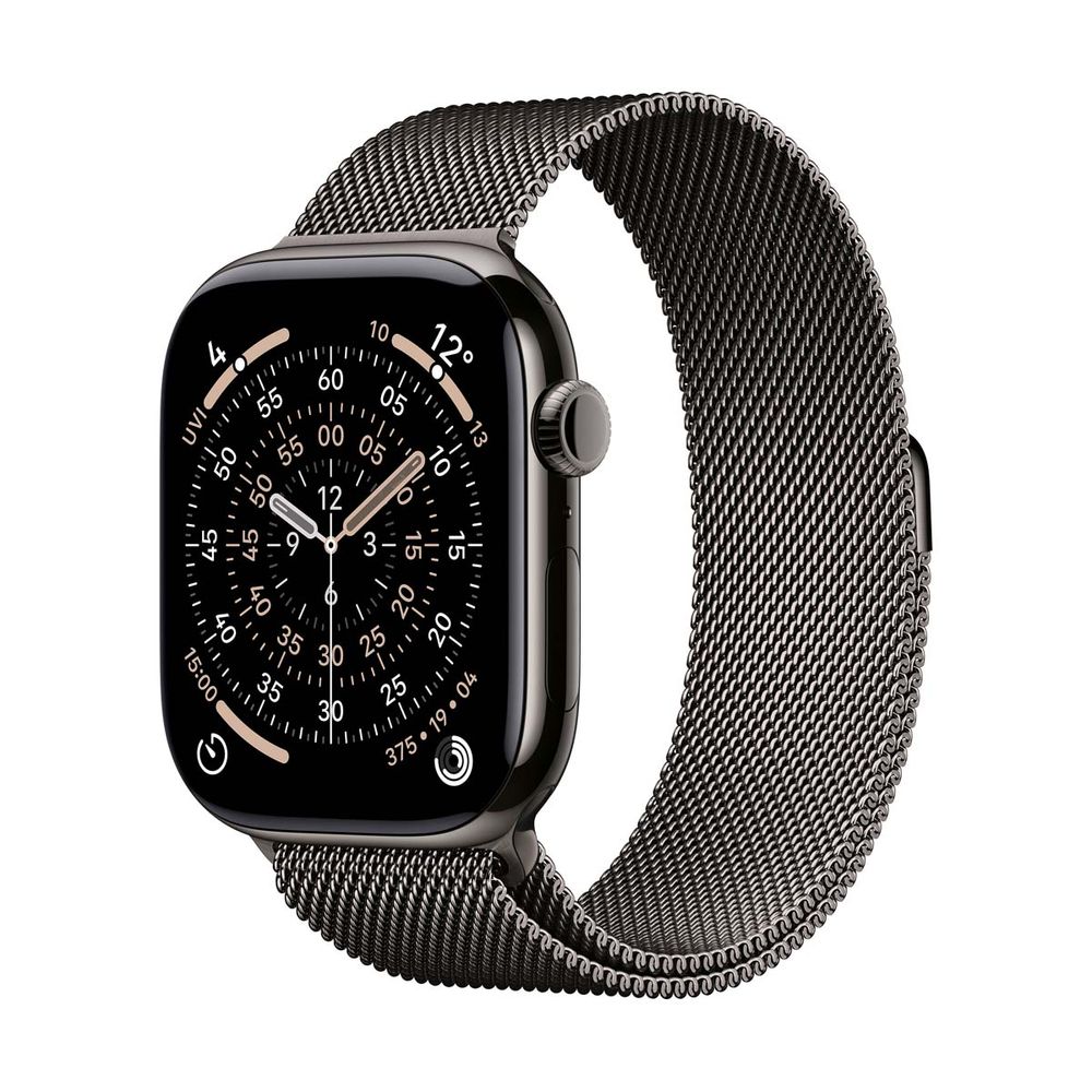 Apple Watch Series 11 GPS + Cellular 46mm Slate Titanium Case με Slate Milanese Loop - S/M