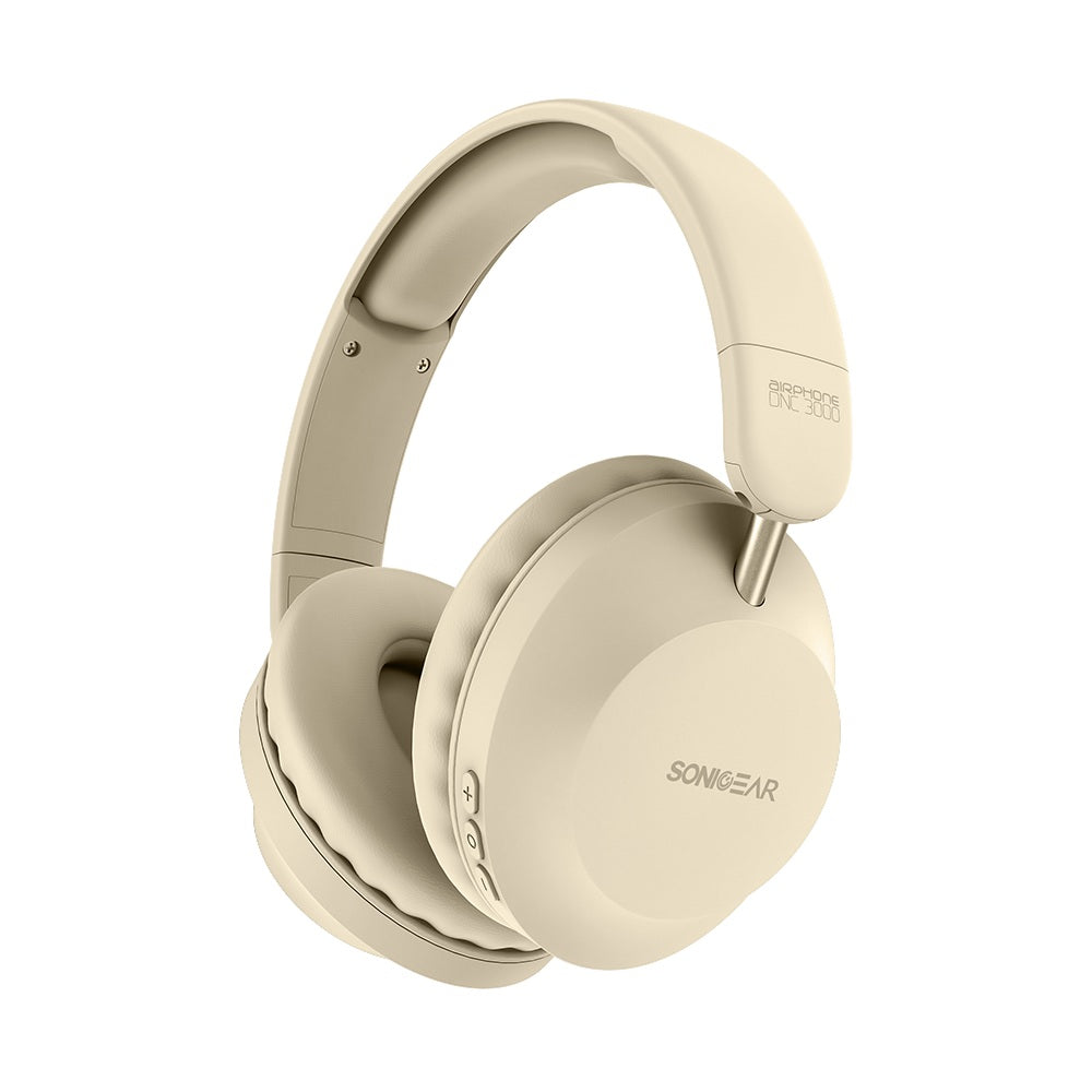 SonicGear AIRPHONE DNC3000 Headphones Bluetooth Cream