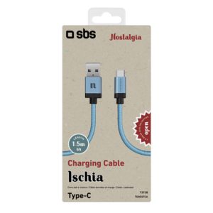 Type-C-USB 2.0 data and charging cable light blue