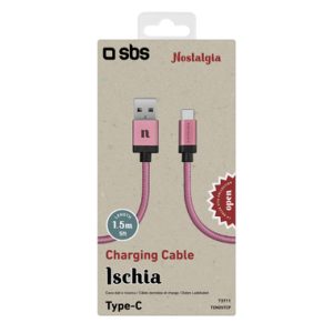 Type-C-USB 2.0 data and charging cable pink