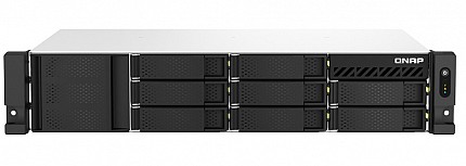 QNAP NAS 8-Bay Rackmount Short-Depth Intel Quad-Core, 8GB RAM, PCIe Slot, Dual 2.5GbE, HDMI & SSD Caching TS-864eU-8G