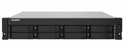 QNAP NAS 8-Bay Rackmounted ANL Quad-Core, 4GB RAM, Redundant PSU, PCIe Slot, 10GbE SFP+ & 2.5GbE TS-832PXU-RP