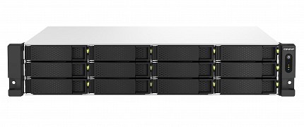 QNAP NAS 12-Bay Rackmount Intel Quad-Core, 8GB RAM, Redundant PSU, PCIe Slot & Dual 2.5GbE Ports TS-1264U-RP