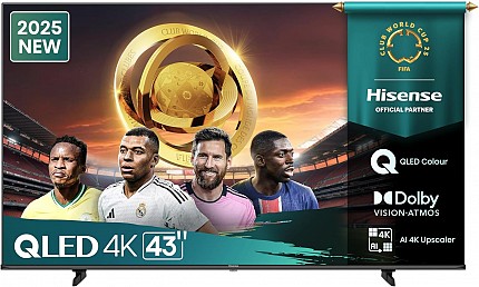 Hisense 43E7Q 43'' 4K Smart QLED TV With Dolby Vision And Dolby Atmos