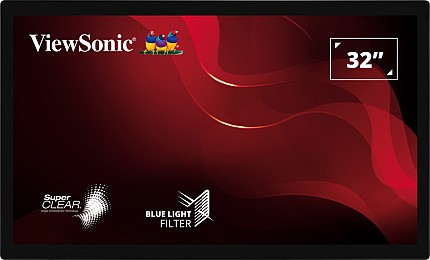 ViewSonic Monitor Touch 32'' Open Frame IP65 with 24/7 Operation HDMI/DP TD3207