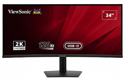 Viewsonic Monitor VA 34'' UWQHD IPS Curved UltraWide 120Hz USB-C Hub/PD/Speakers VA3420C