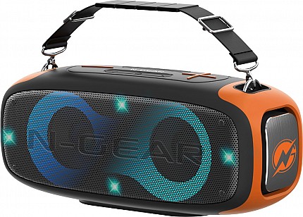 N-Gear LETS GO PARTY BLAZOOKA 830 Portable Speaker with 1x Wireless Mic RGB Lights BT & USB