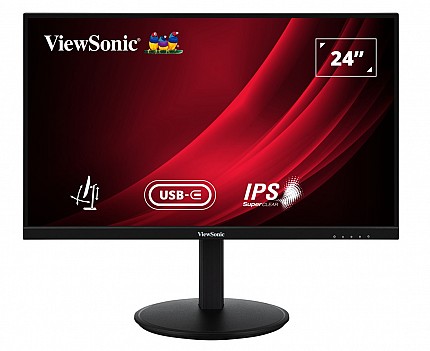 Viewsonic Monitor VG 24'' Full-HD VA 100Hz Ergonomic/Pivot/USB-C/PD/Speakers VG2409-MHDU-2