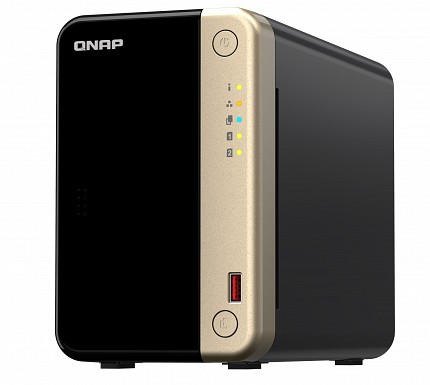 QNAP NAS 2-Bay Tower Intel Quad-Core, 8GB RAM, PCIe Slot, Dual 2.5GbE, HDMI 2.1 & SSD Caching TS-264