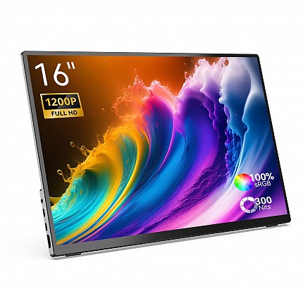 MINIX Monitor Portable Touch 16" Full-HD 100% sRGB USB-C/HDMI, PD, Foldable Stand SF16T