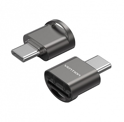 Vention CLMH0 Metal USB-C Card Reader for Micro SD Cards