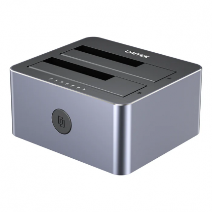 Unitek HDK SATA6G Dual Bay HDD Docking Station Alum 10Gbps Grey Y-3027 (UK)