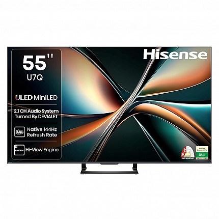 Hisense 55U7Q 55'' 4K Smart QLED MINI LED 144hz Gaming TV