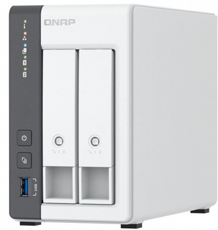 QNAP NAS 2-Bay Tower ARM Quad-Core, 4GB RAM, 2.5GbE & USB One-Touch Copy Button TS-216G