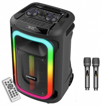 SonicGear Portable Karaoke Speaker 12'' 240W TWS BT/USB 2x Mics HYPERBOX 1300 Pro