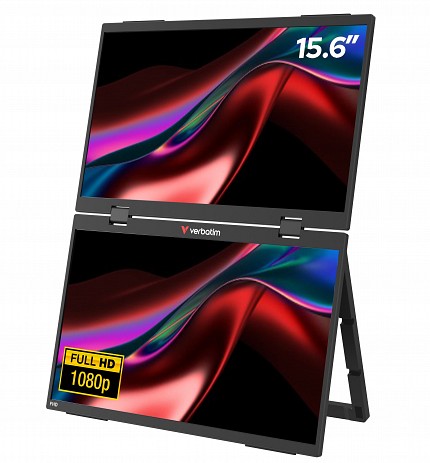 Verbatim Monitor Portable 2 x 15.6'' Full-HD Monitors