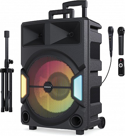 Majority Speakers Portable Karaoke PS500 150W 2xMic + Tripod (Oakcastle) UK