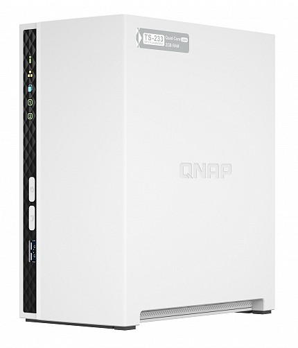 QNAP NAS 2-Bay Tower ARM Quad-Core, 2GB RAM & Gigabit Ethernet TS-233