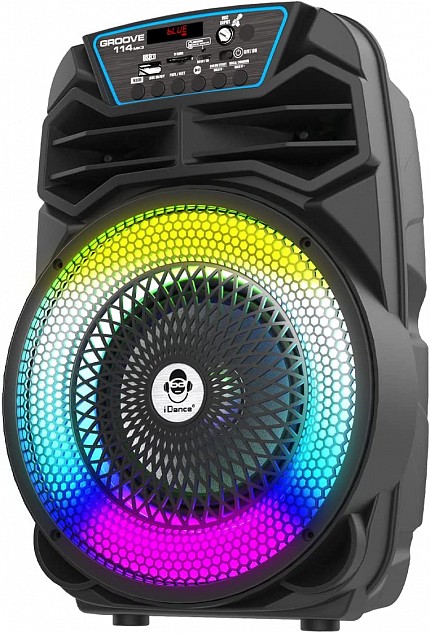 iDance Groove 114mk3 Karaoke Speaker with 1 Wired Mic BT & USB