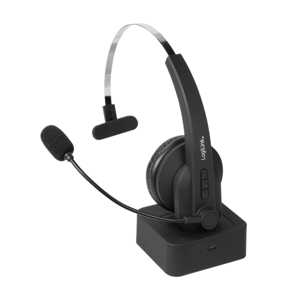 LOGILINK BT0059 BT HEADSET MONO INCL MICROPHONE, WITH CHARGING STAND
