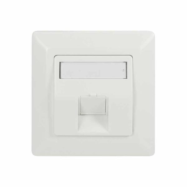 NK4027 FACEPLATE FOR 1 KEYSTONE JACK 45° OUTLET PURE WHITE, LOGILINK