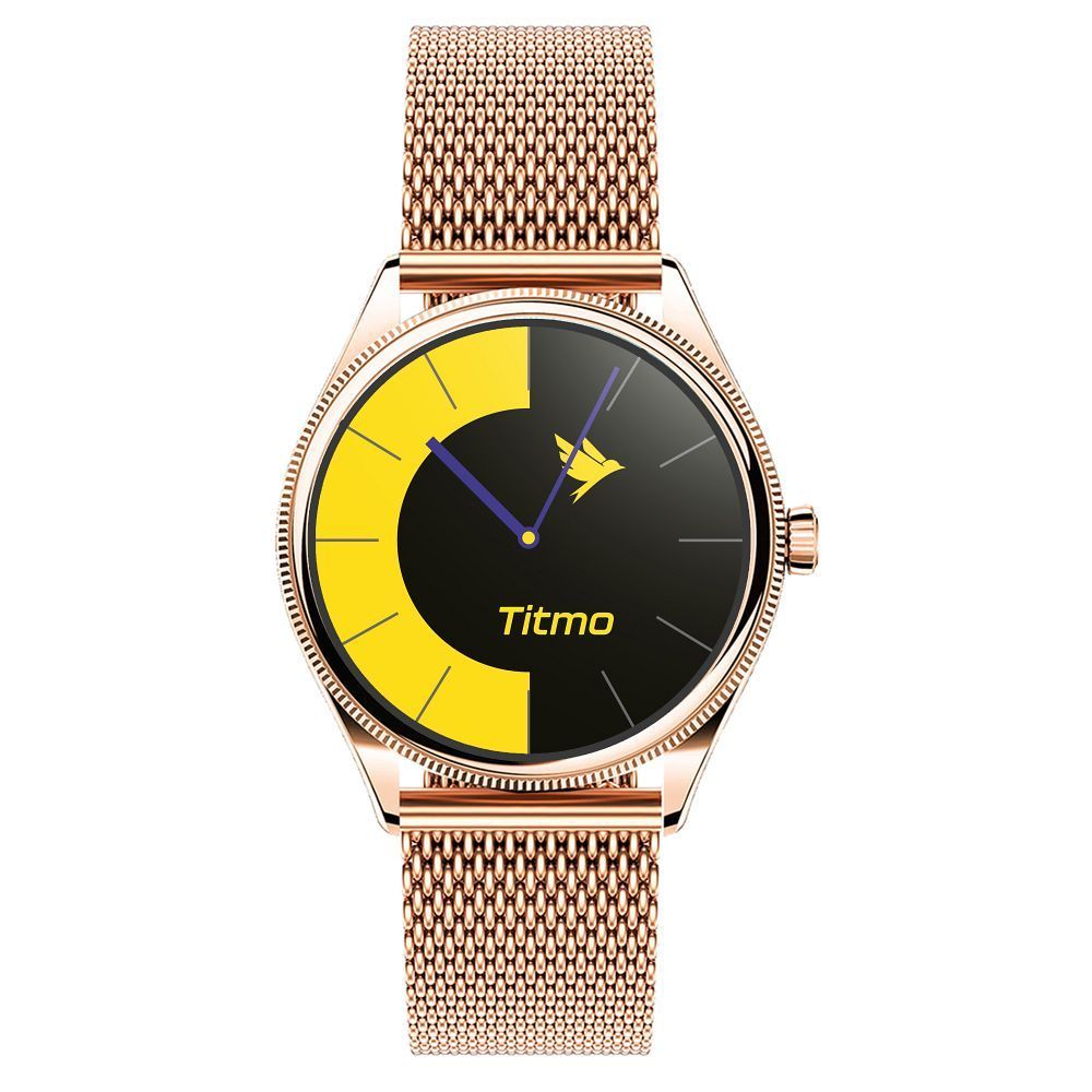 TITMO SMARTWATCH BLUETOOTH CALL 0-170 MESH STRAP GOLD