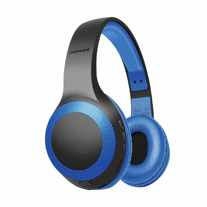 PROMATE LABOCA.BLUE HEADPHONES WIRELESS DEEP BASS OVER EAR