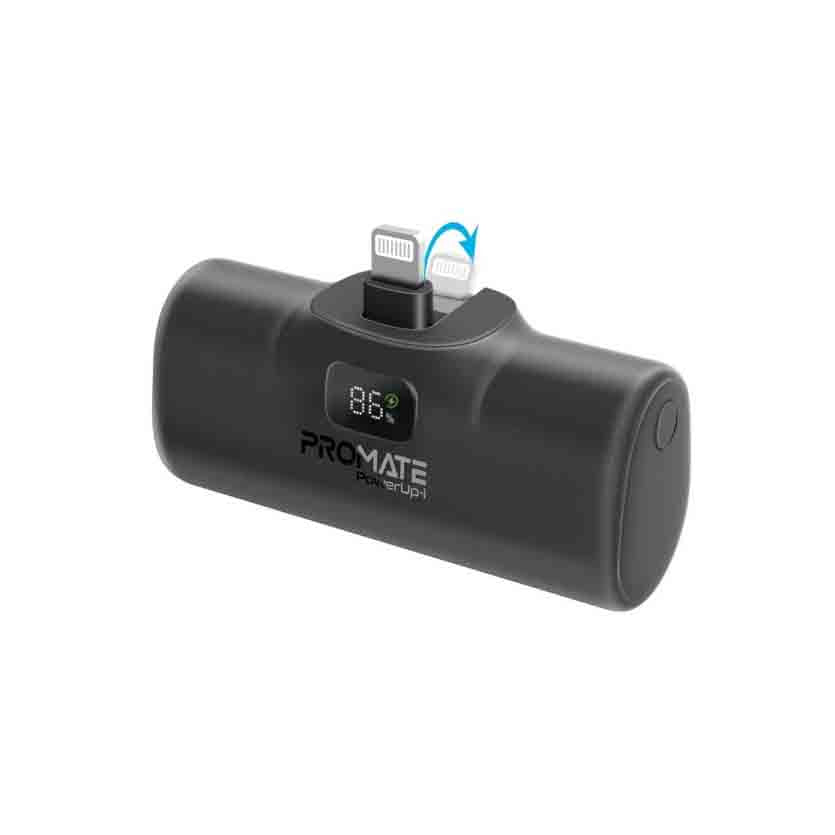 PROMATE POWERUP-I.BLACK 5000mAh COMPACT FAST POWERBANK