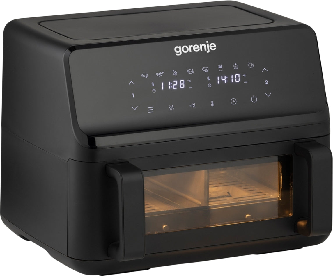 Gorenje AF2700BP Kitchen Air Fryer 2700W 9L 8 Programs 2x Independent Cavities