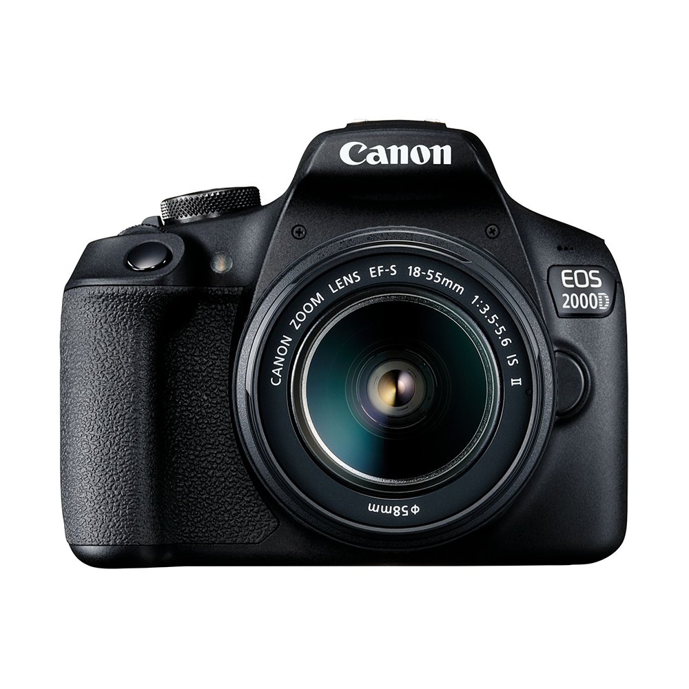 Digital camera CANON DSLR EOS 2000D + EF-S 18-55mm IS II black