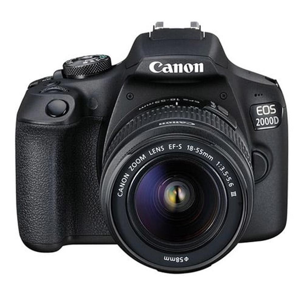 Digital camera CANON DSLR EOS 2000D black + 18-55mm DC III black