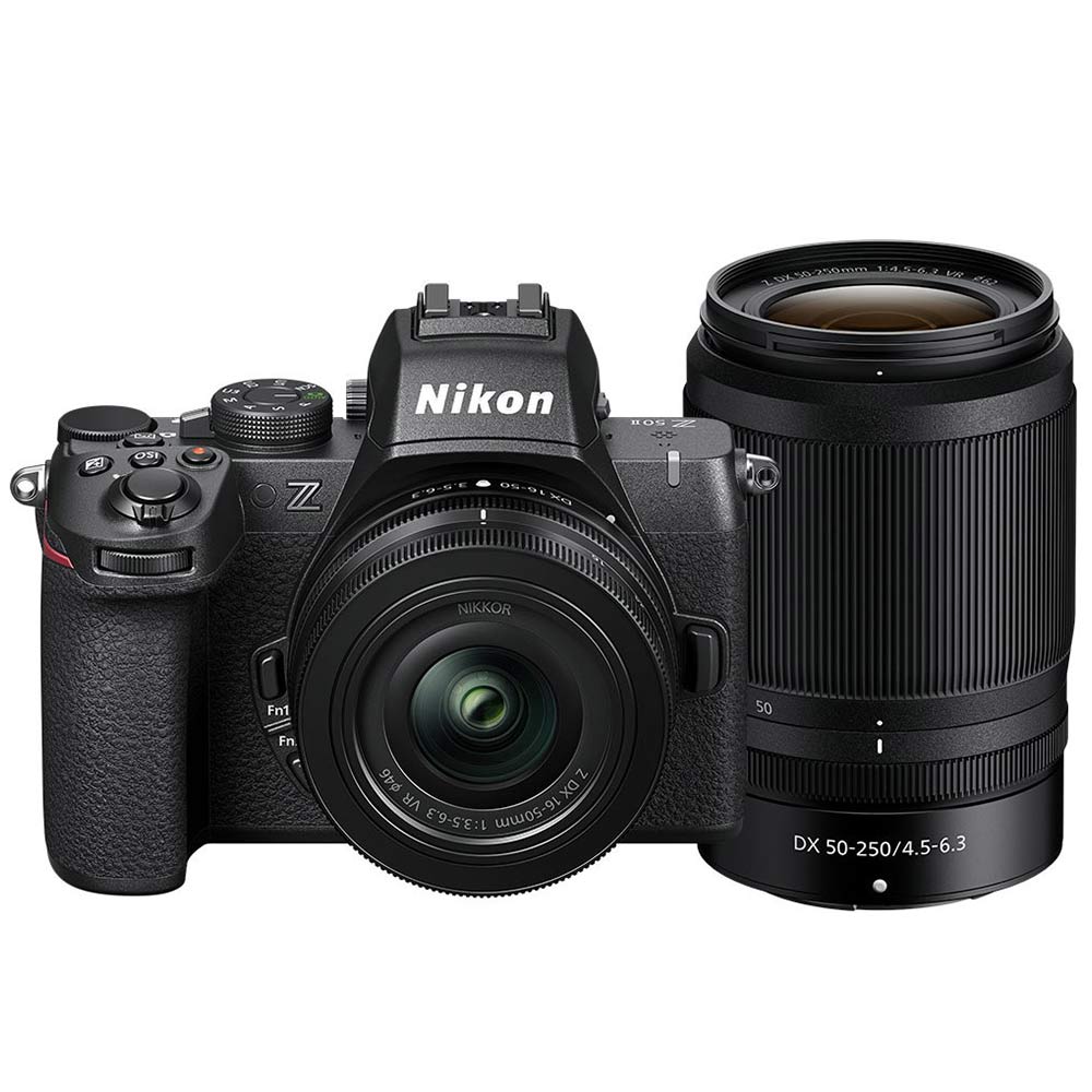 Digital Camera NIKON Mirrorless Z 50 II + 16-50mm F/3.5-6.3 VR + 50-250mm F/4.5-6.3 VR VOA150K002 black