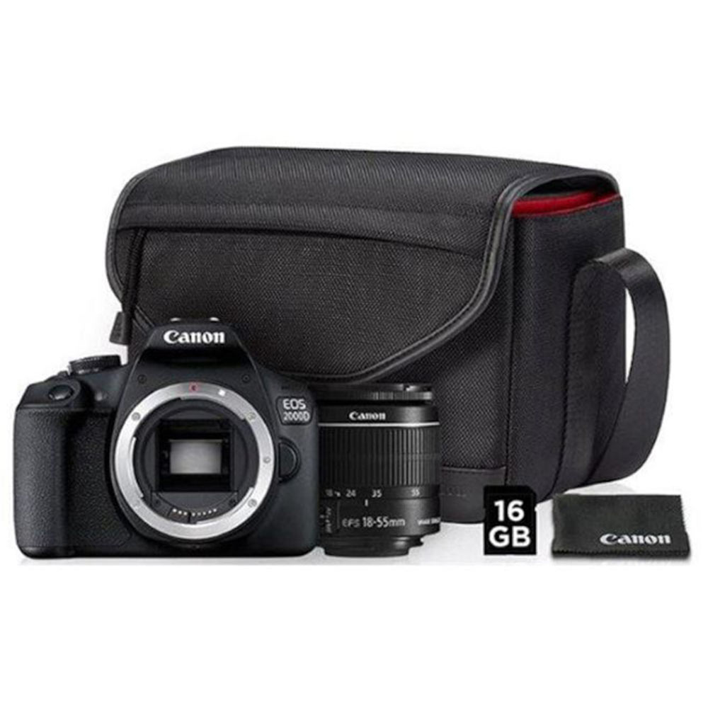Digital camera CANON DSLR EOS 4000D + EF-S 18-55mm + Bag + SD card black