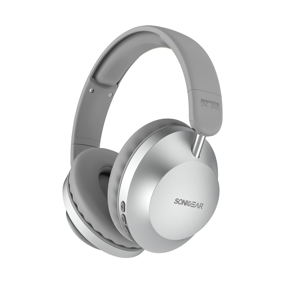 SonicGear DNC3000 Headphones Bluetooth AIRPHONE Platinum Silver