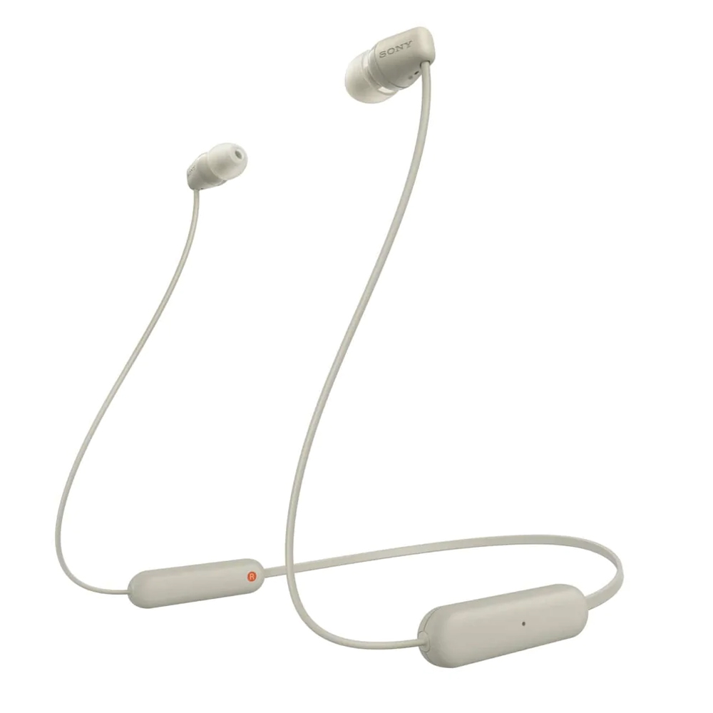 Bluetooth Εarphones - Νeckband with microphone SONY WI-C100 beige