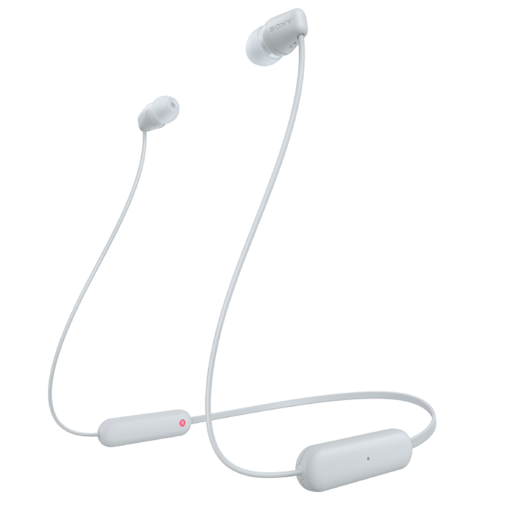 Bluetooth Εarphones - Νeckband with microphone SONY WI-C100 white