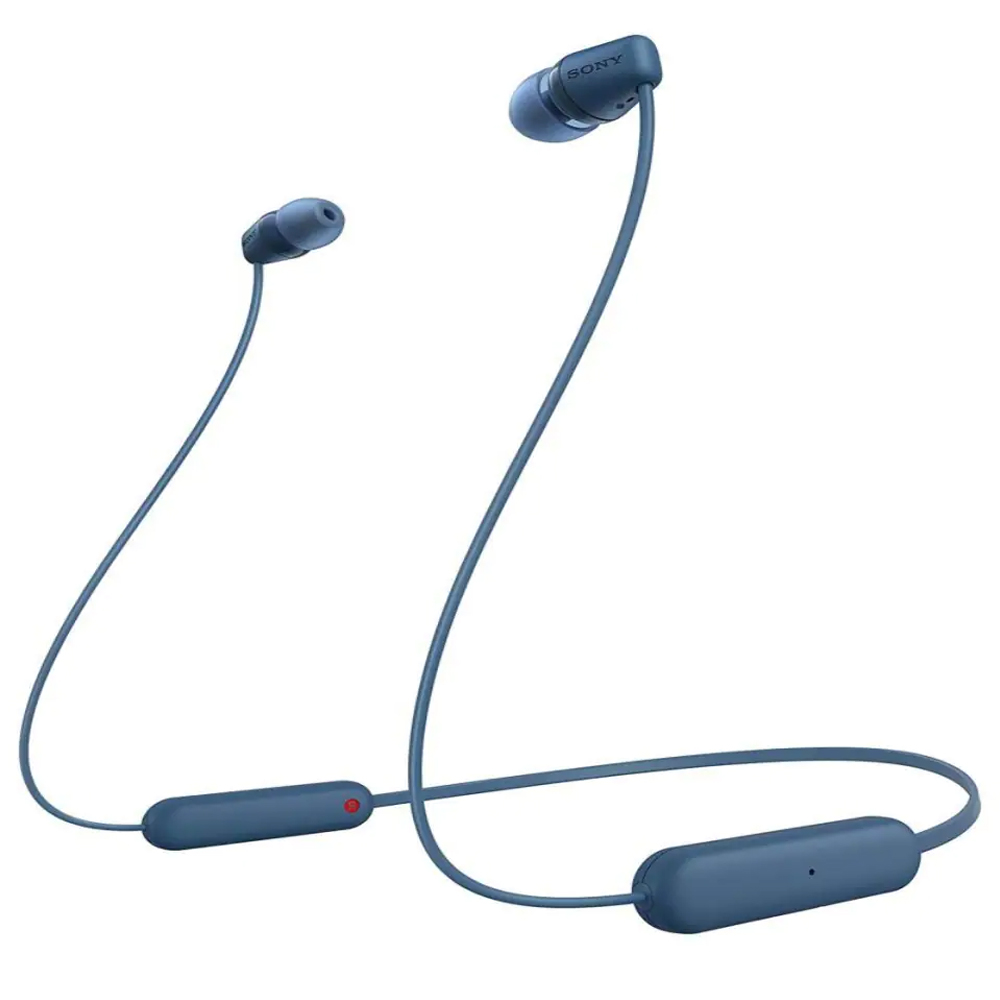 Bluetooth Εarphones - Νeckband with microphone SONY WI-C100 blue