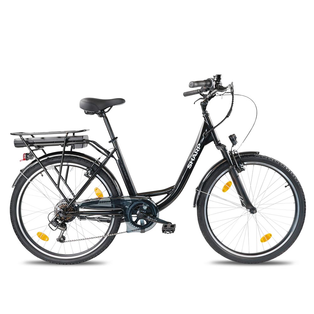 Electric Bicycle 26" SHARP E-Bike BK-CD03E-B black
