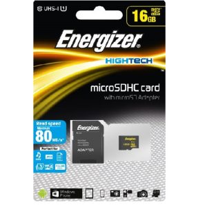 Energizer HighTech Micro SDHC card with Adapter 16GB