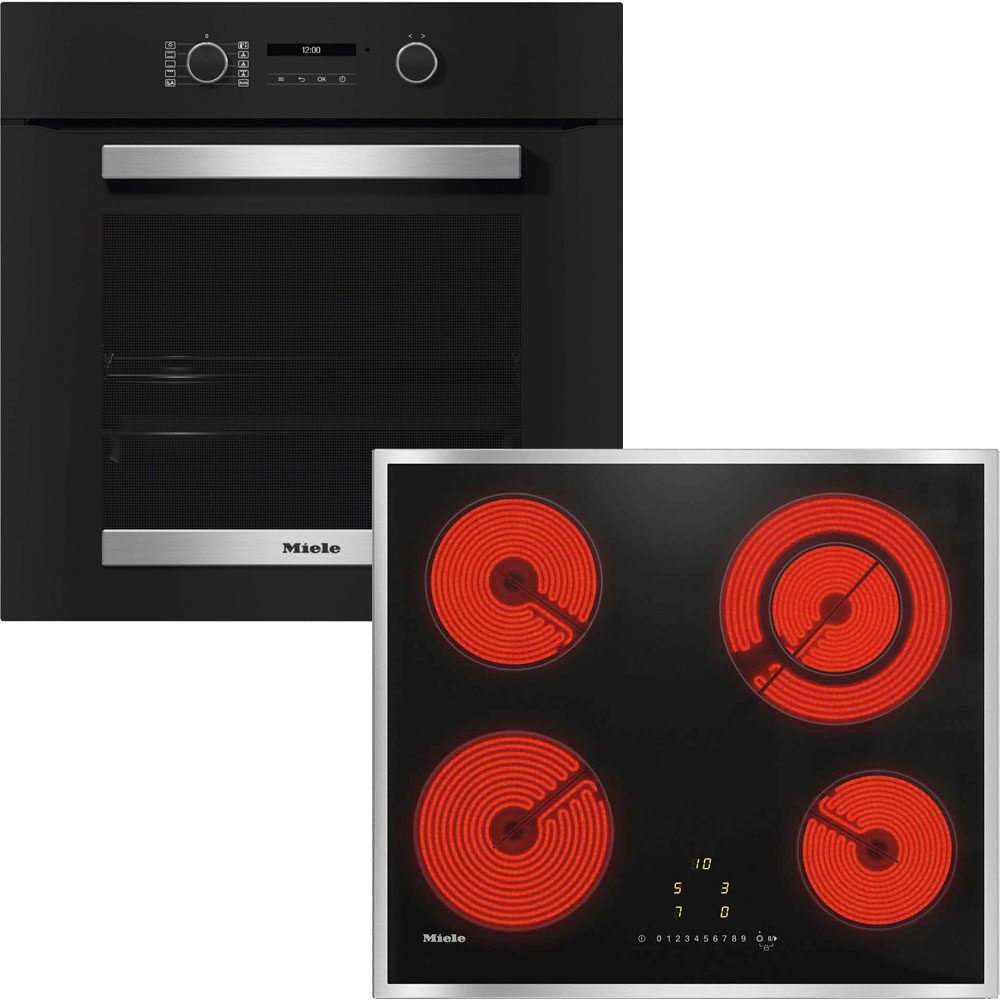 Miele H 2465 B & KM 6520 FR Oven & Ceramic Hob