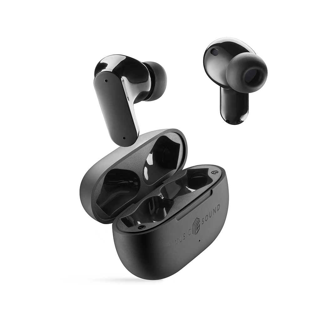 Bluetooth Earbuds CELLULARLINE Music Sound Shield True Wireless ANC BTMSTWSANCK black