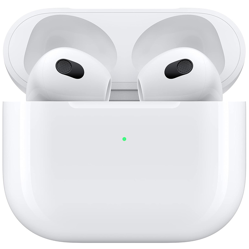 Bluetooth Earbuds APPLE AirPods True Wireless (3rd generation) with Lightning Charging Case MPNY3LL/A white