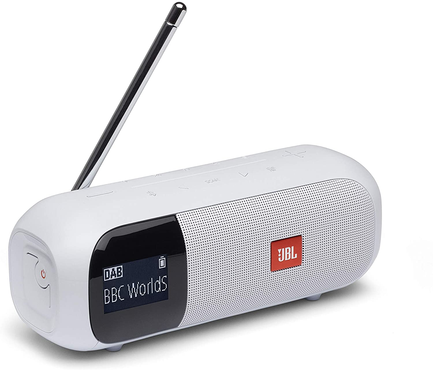 JBL Tuner 2, Bluetooth Speaker with FM/DAB Radio Waterpfoof IPX7 (White)